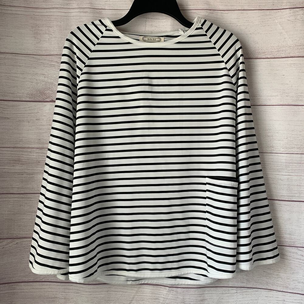 Kefee Kol White with Black Stripes Nursing Cover Breastfeeding Pocket One Size